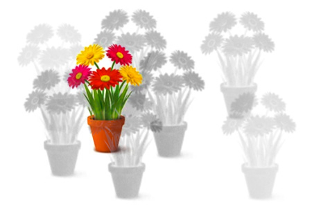Figure 1 A flower and its nearby counterfactuals.
