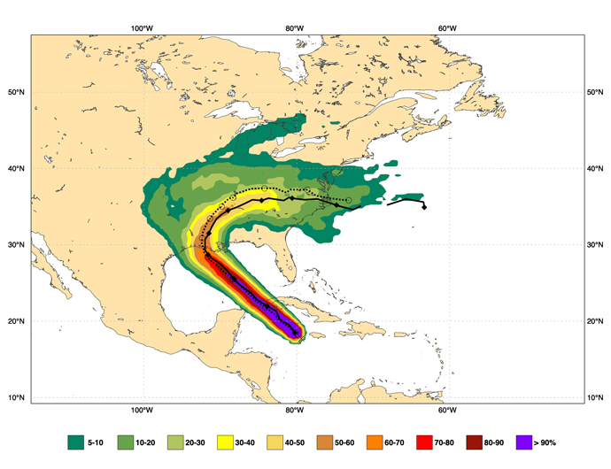 Tropical cyclone Ida forecast tracks Tropical cyclone Ida forecast tracks