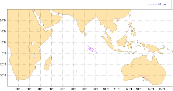 Wind increments at 12 UTC on 27 April 2022 Wind increments at 12 UTC on 27 April 2022