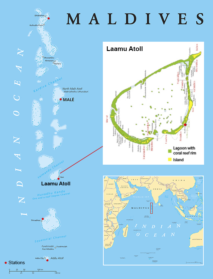 Map of the Maldives Map of the Maldives
