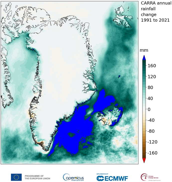 Rainfall change in the Arctic Rainfall change in the Arctic