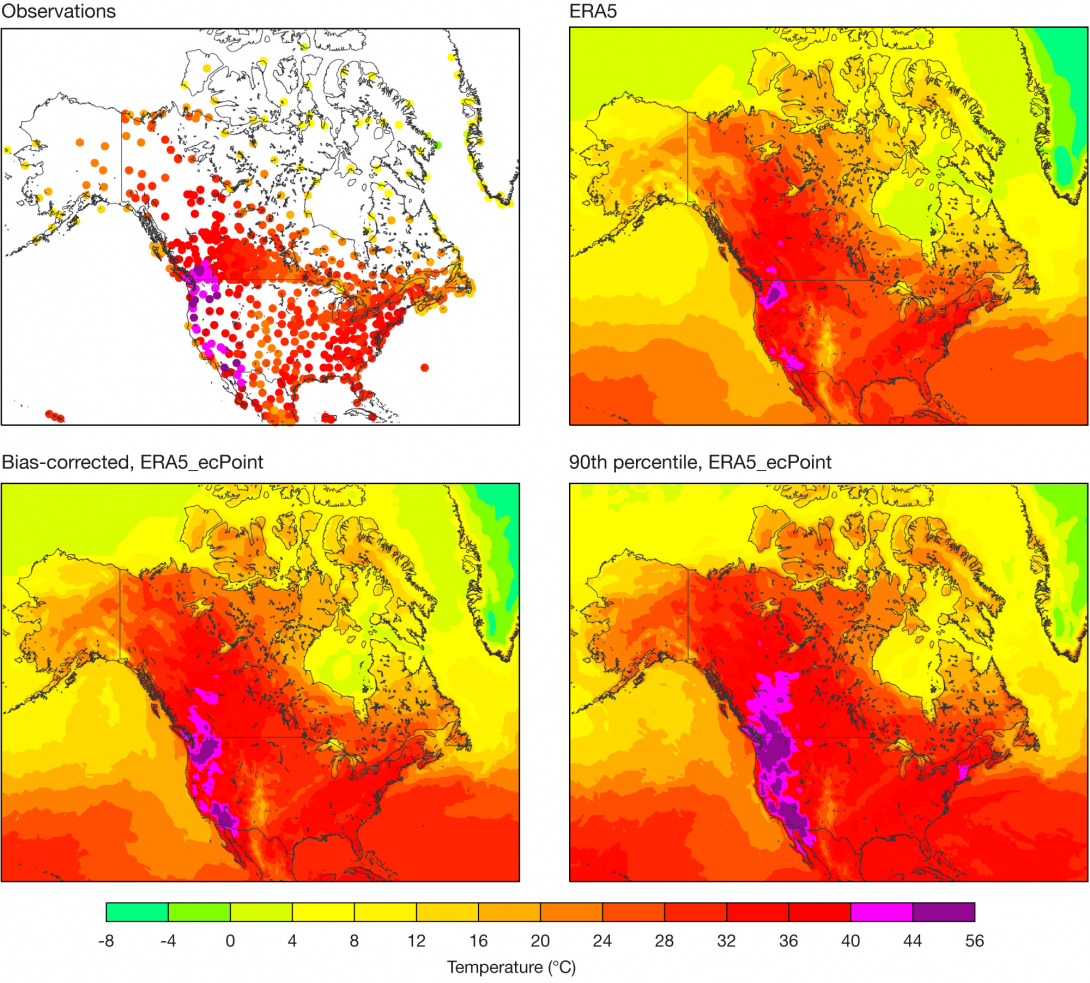 Maximum 2-metre temperature in 24 hours ending at 00 UTC on 29 June 2021.