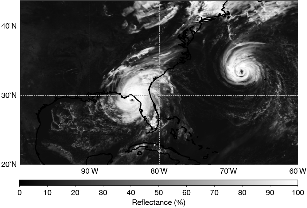 Simulated visible image. Simulated visible image.