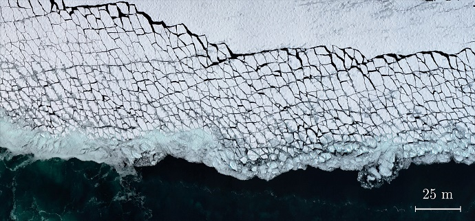 Sea ice breaking up
