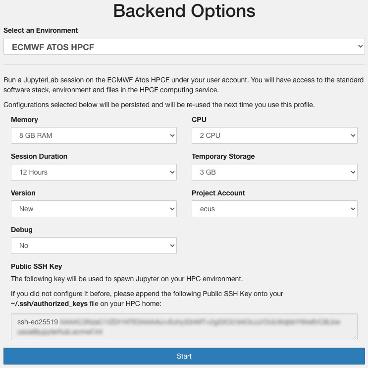 JuptyerHub options.