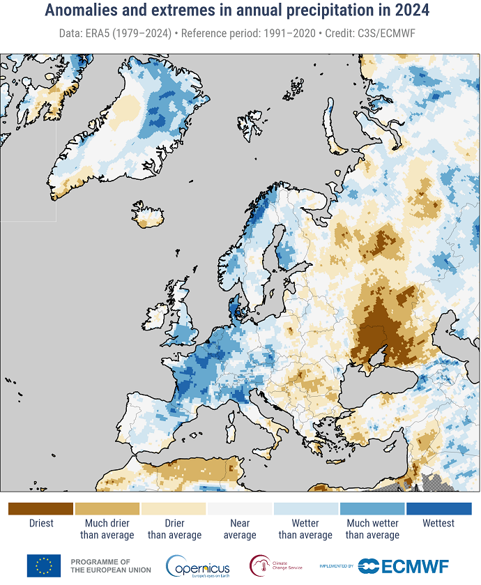 Annual precipitation in 2024 chart Annual precipitation in 2024 chart