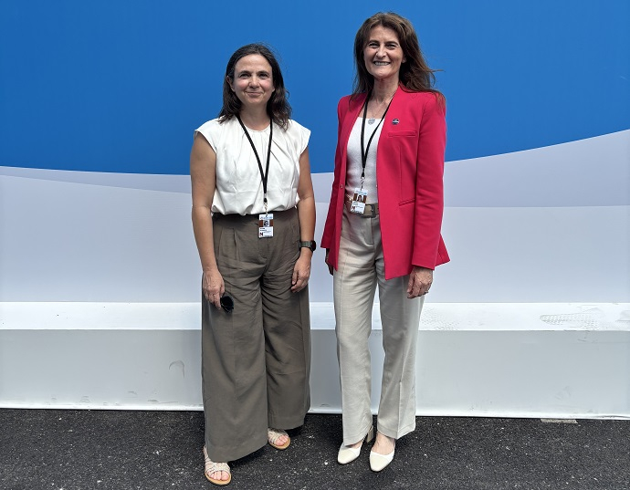 Florence Rabier (right) and Jacqueline Sugier at 2025 UN Ocean Conference