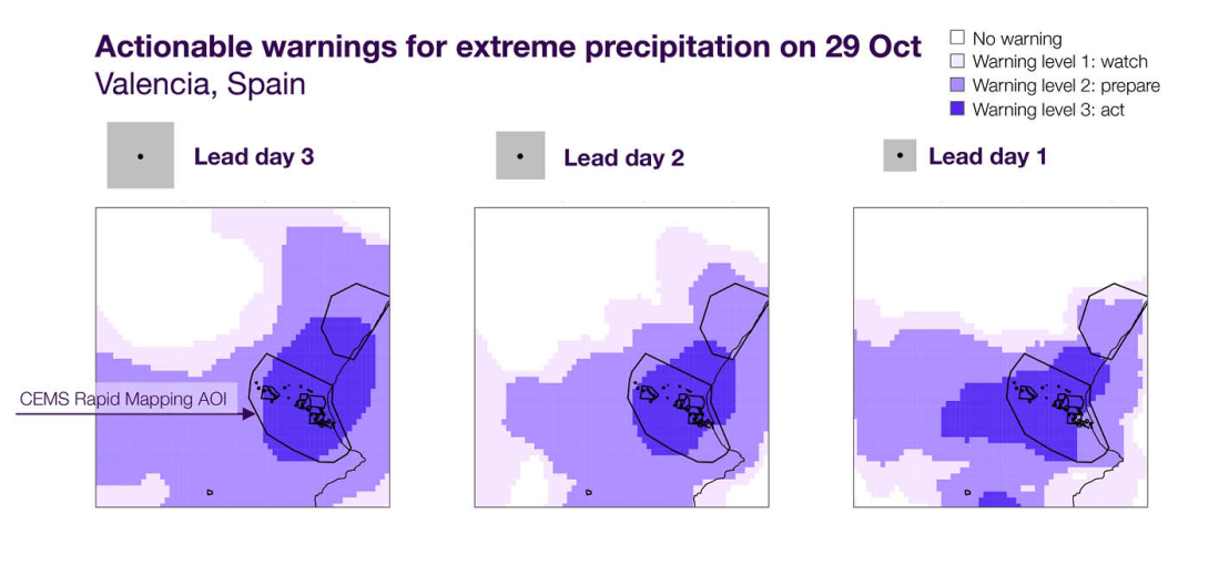 EPIX forecast for extreme precipitation in Valencia in October 2024