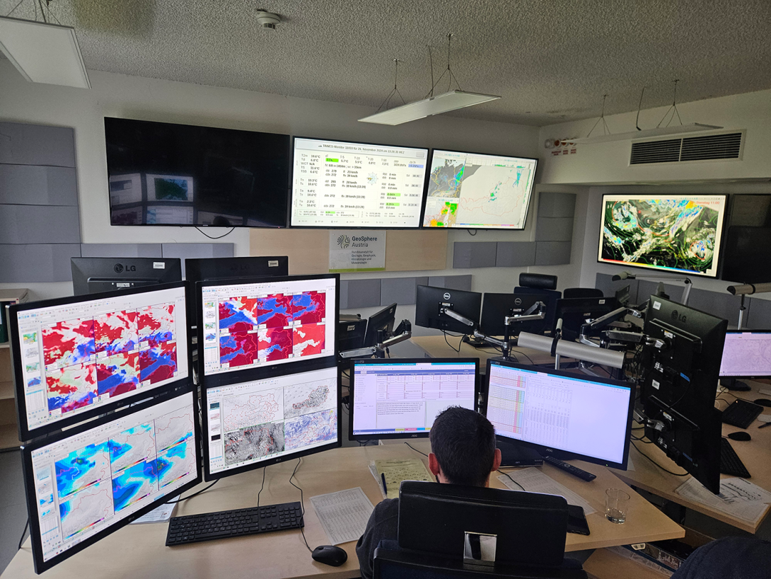 Forecasting Office in GeoSphere Austria, November 2024.