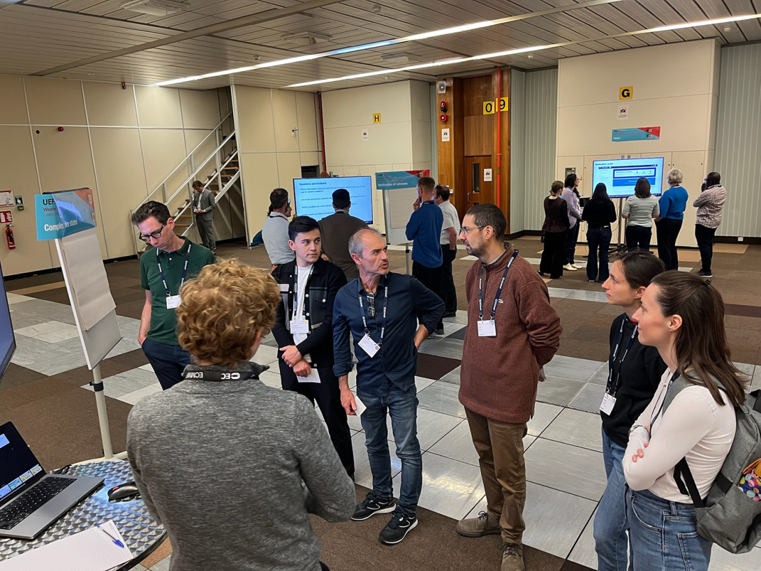 Participants during the Weather Stations interactive activity.