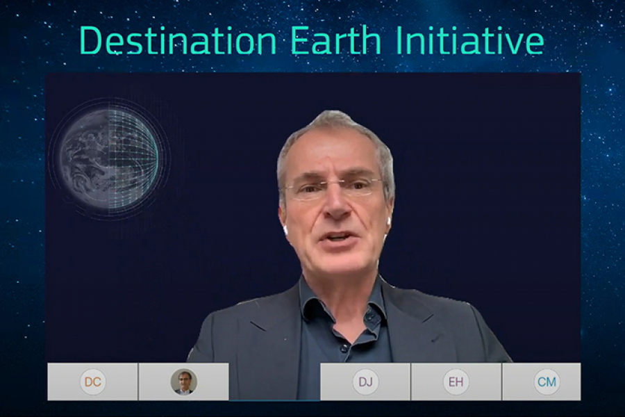 Peter Bauer at the launch of the Destination Earth initiative on 30 March 2022
