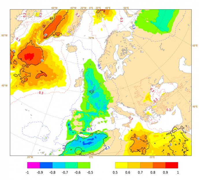 ECMWF EFI for 2m temperature for 27 Sept 2022