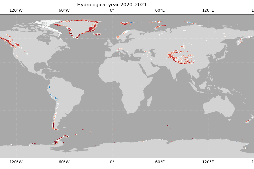 Explore data on glacier mass change available on the Climate Data Store
