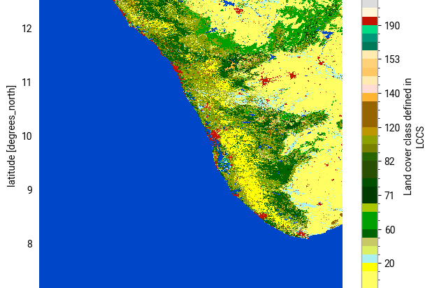 Exploring global Land Cover available through the Climate Data Store (CDS)